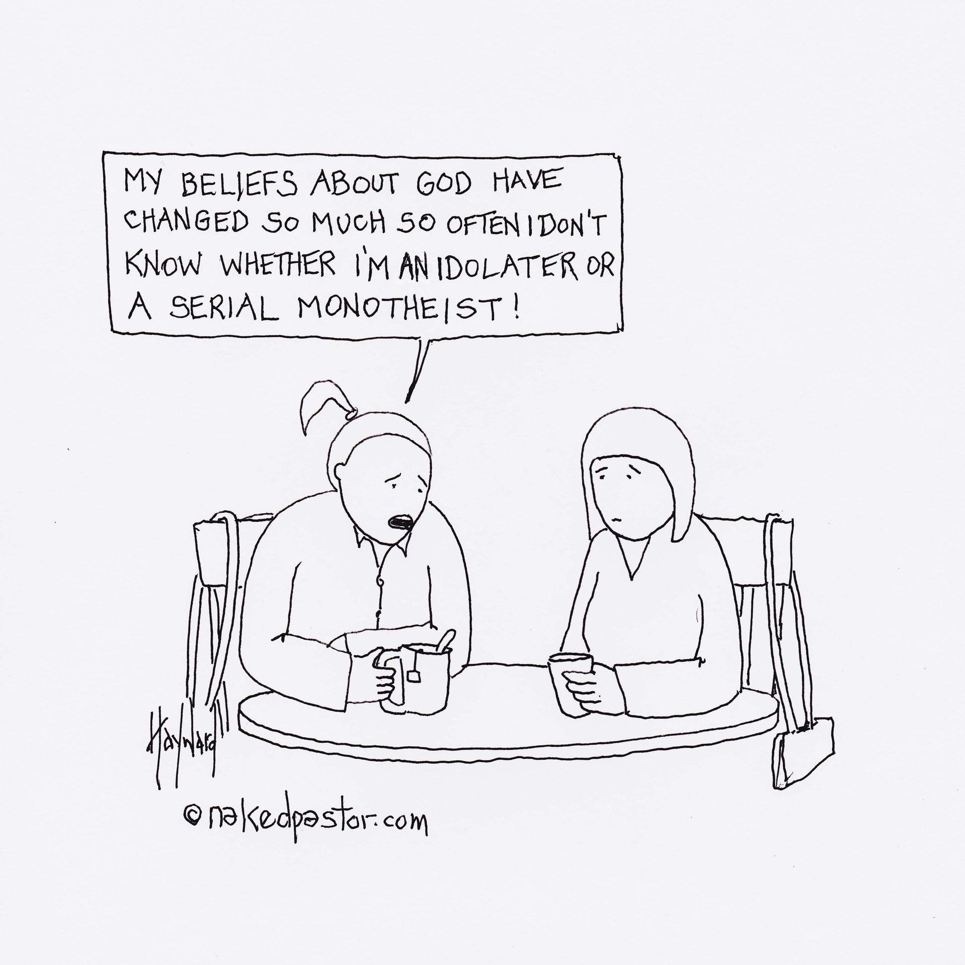 Serial Monotheist Digital Cartoon - by nakedpastor