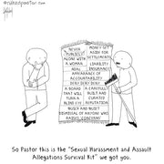 Sexual Harassment and Assault Allegations Survival Kit Digital Cartoon - by nakedpastor