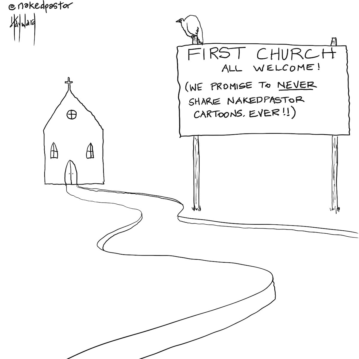 Sharing NakedPastor Digital Cartoon - by nakedpastor