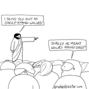 Sheep Among Wolves Or... Digital Cartoon - by nakedpastor