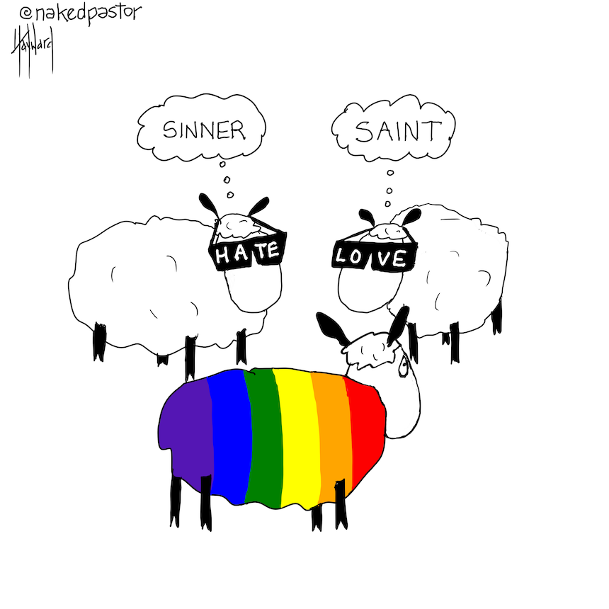 Sheep Sinner Saint LGBTQIA Digital Cartoon