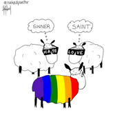 Sheep Sinner Saint LGBTQIA Digital Cartoon - by nakedpastor