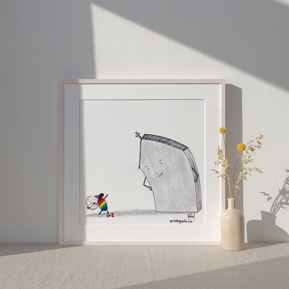 Slingshot of Love Cartoon Print