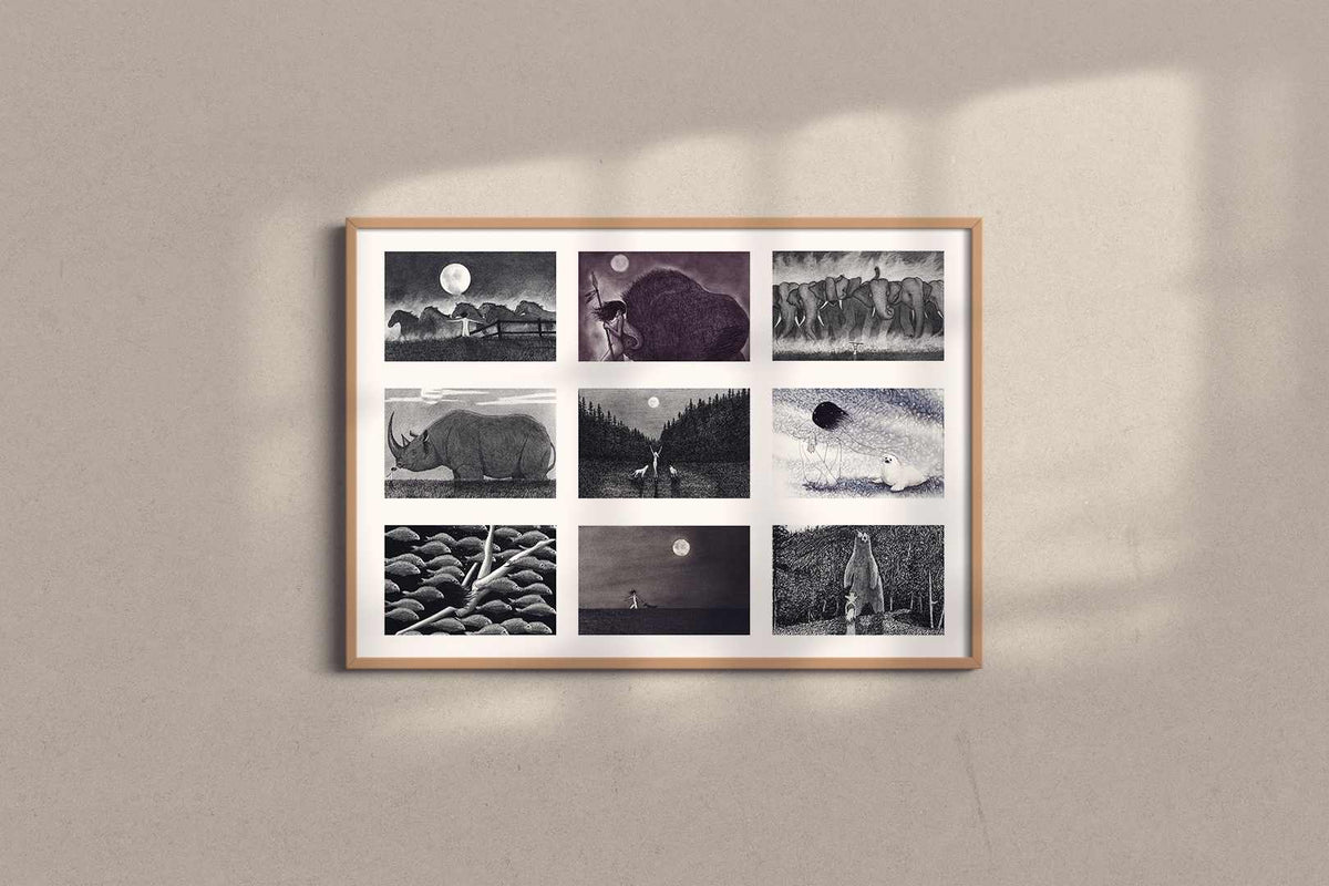 Sophia Wildlife Collage Print - by nakedpastor