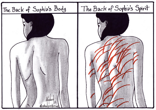 Sophia's Back Digital Drawing