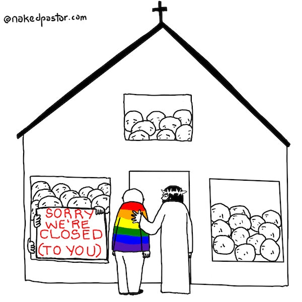 Sorry We're Closed Digital Cartoon - by nakedpastor