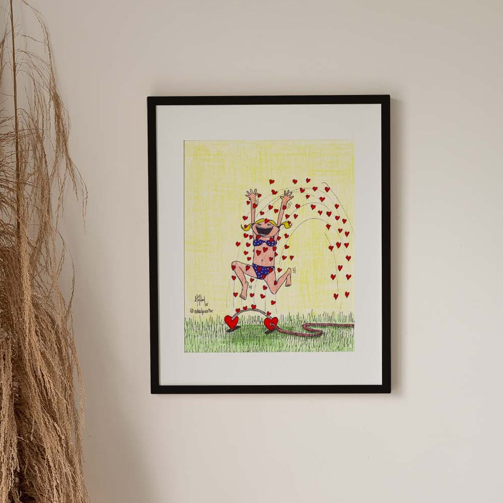 Sprinkler of Love Cartoon Print - by nakedpastor