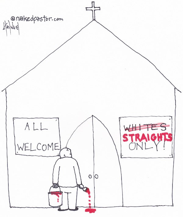 Straights Only Digital Cartoon - by nakedpastor