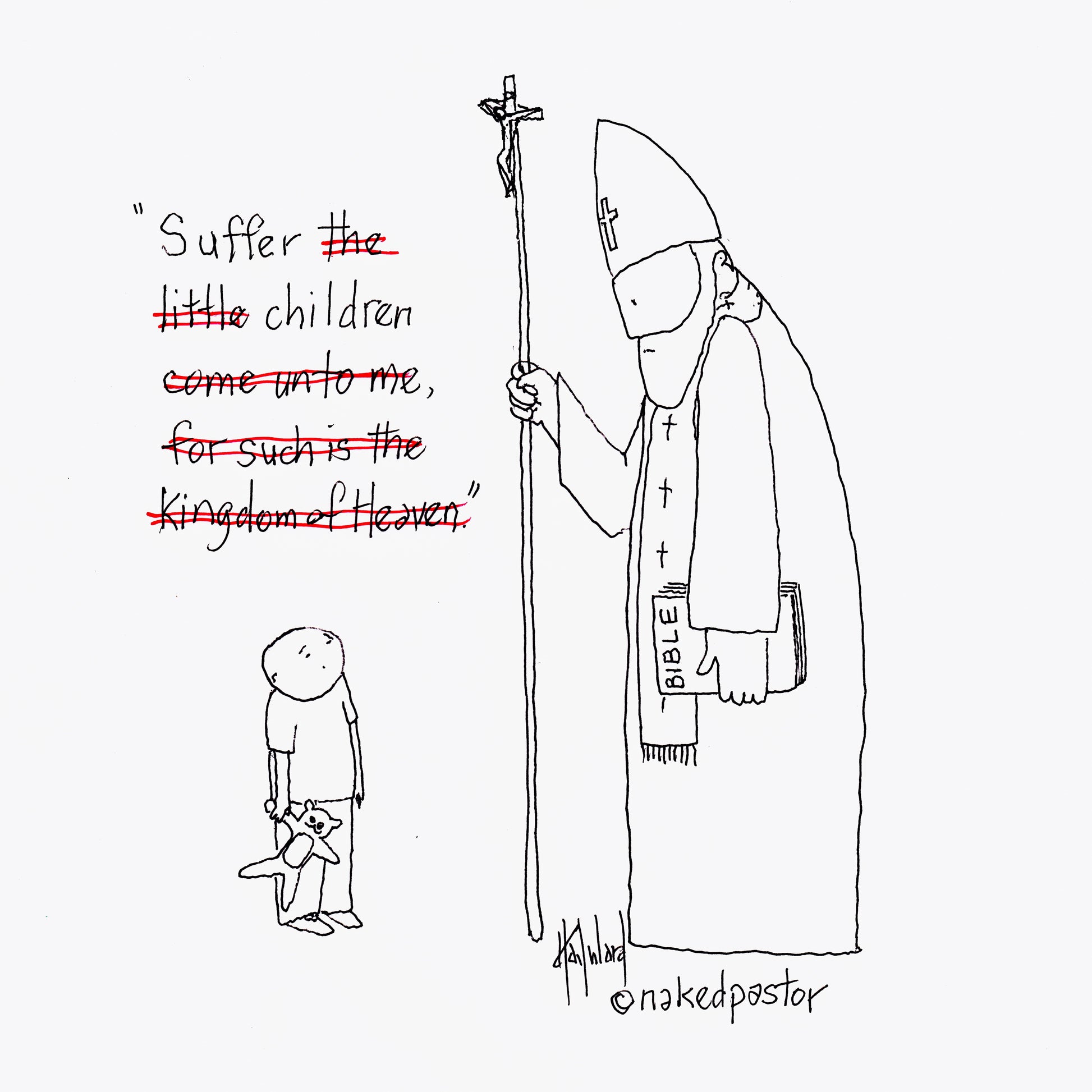 Suffer the Children Digital Cartoon - by nakedpastor