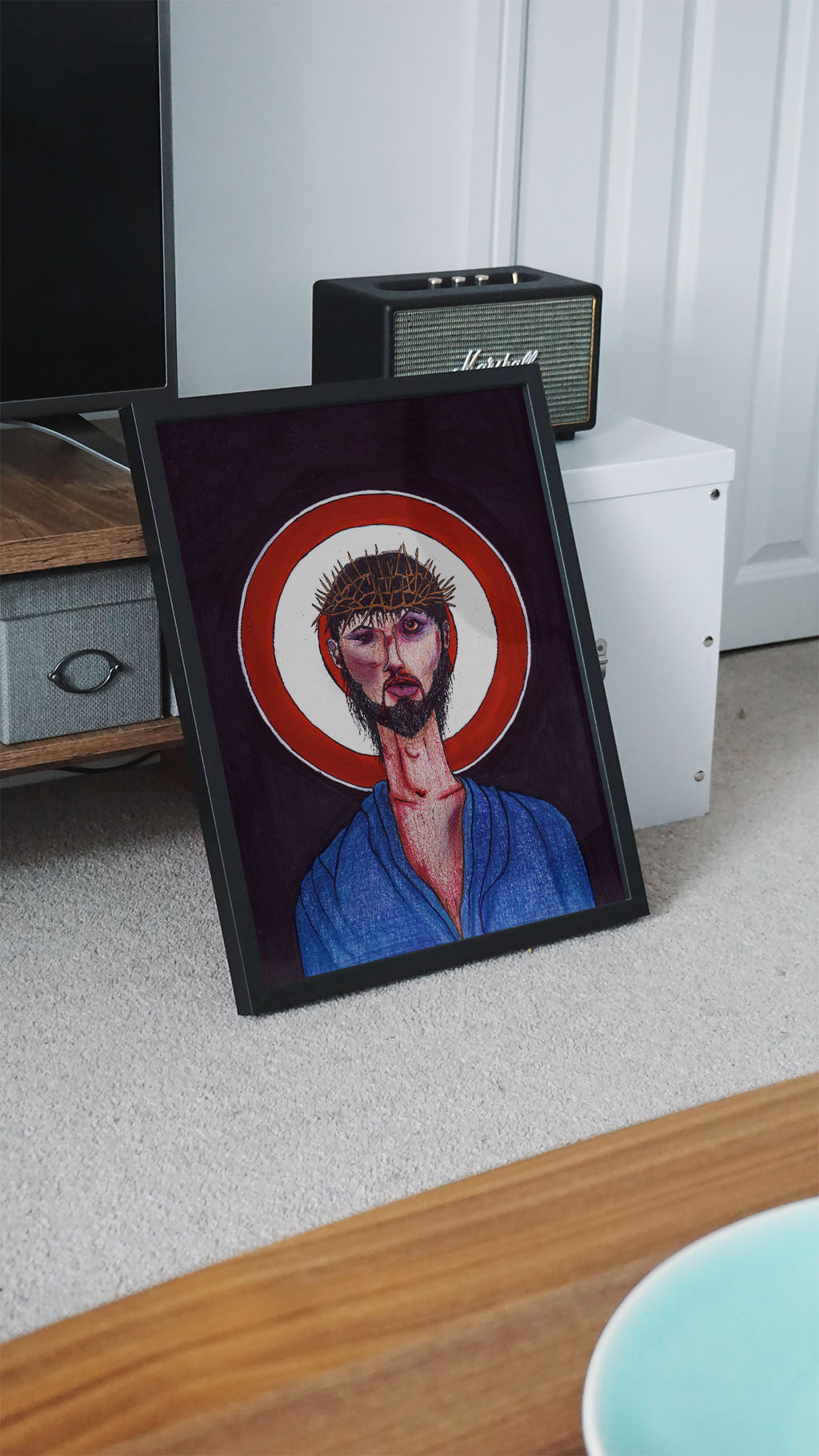 Image of Christ "Survivor" Original Drawing