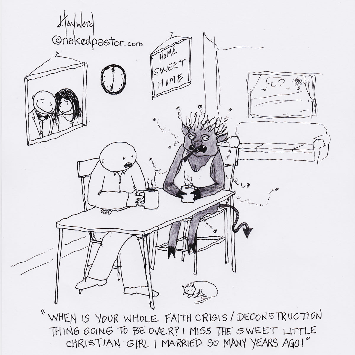 Sweet Little Christian Girl Digital Cartoon - by nakedpastor