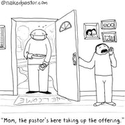Taking Up the Offering Digital Cartoon - by nakedpastor