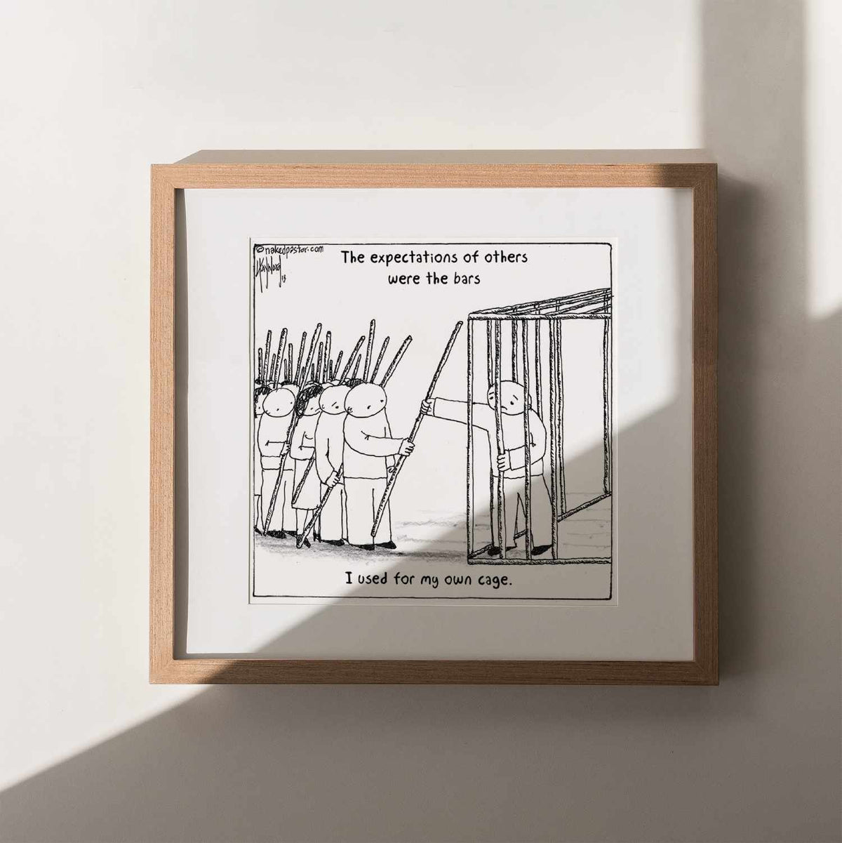 The Bars of Expectations Cage Print - by nakedpastor