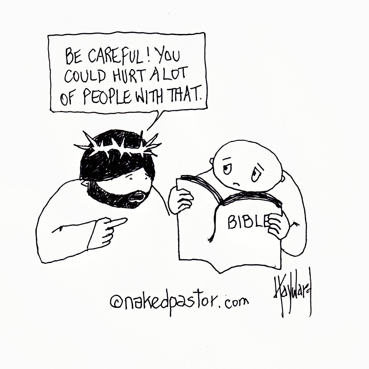 The Bible Can Hurt Digital Cartoon
