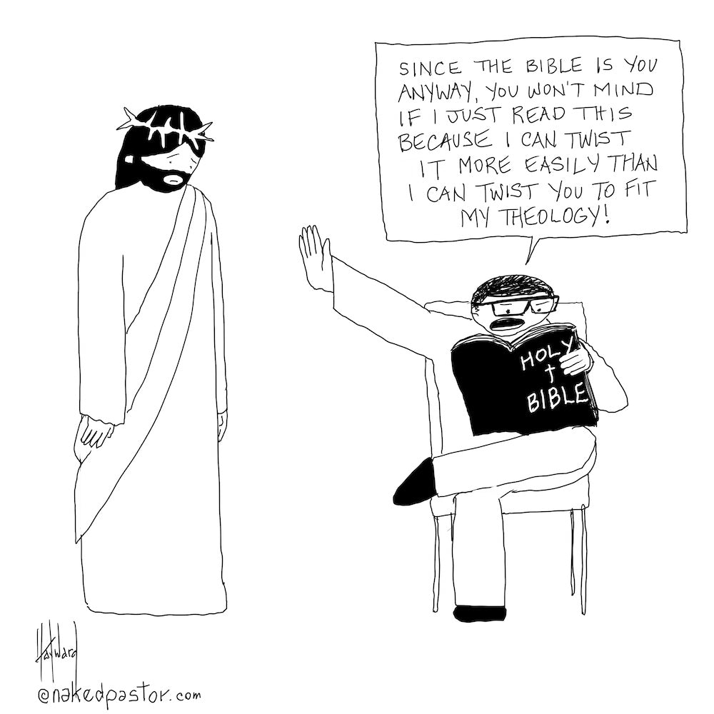 The Bible Versus Jesus Digital Cartoon