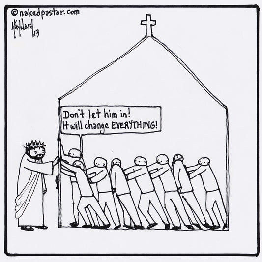 The Church Versus Jesus Digital Cartoon