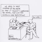 Abuse and the Church's Reputation Digital Cartoon - by nakedpastor