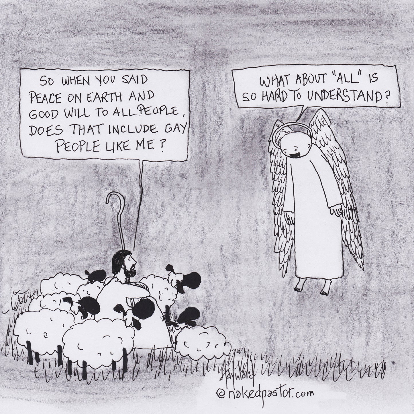 The Gay Shepherd Digital Cartoon