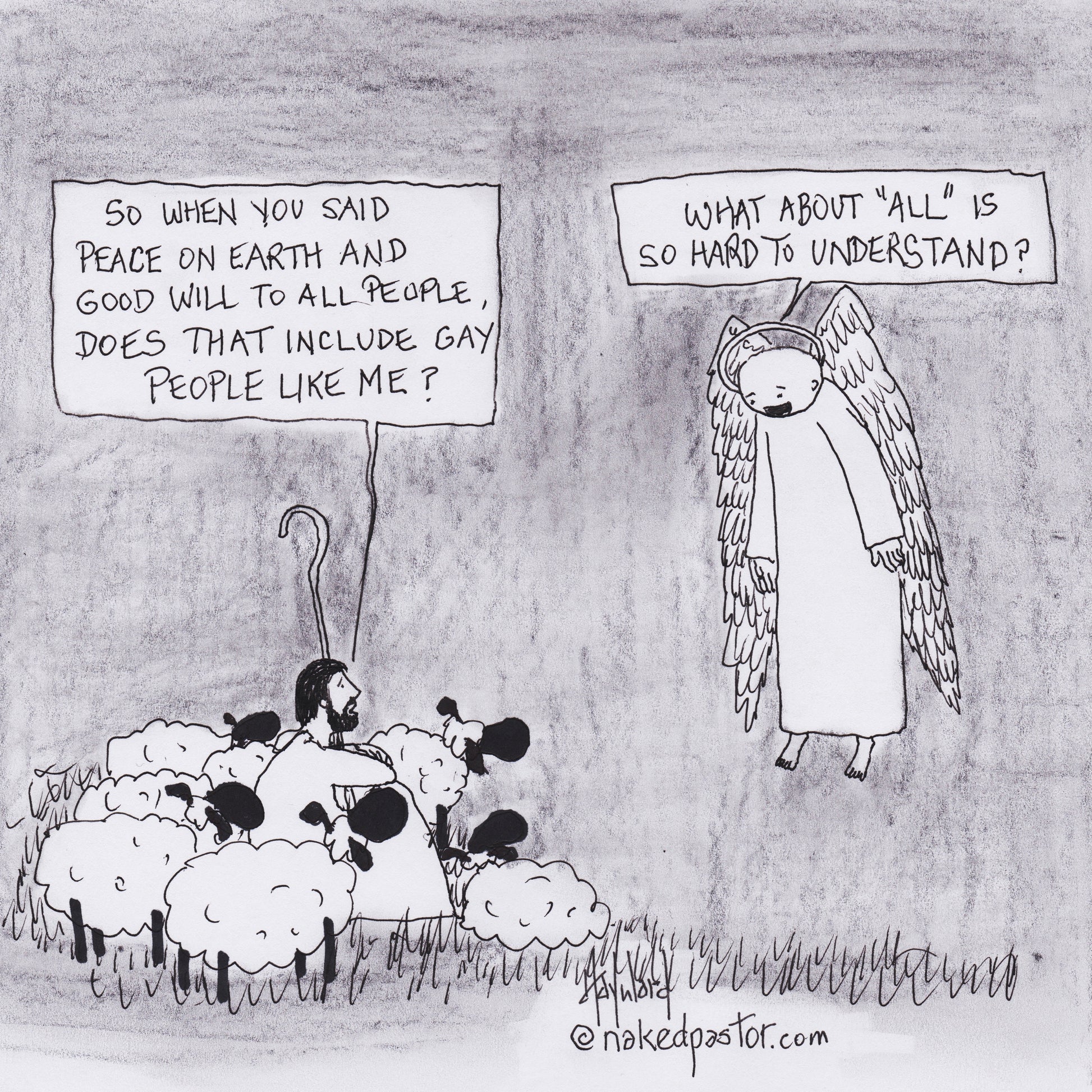 The Gay Shepherd Digital Cartoon - by nakedpastor