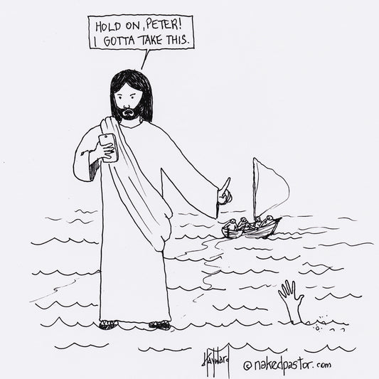 Mobile Jesus Digital Cartoon - by nakedpastor