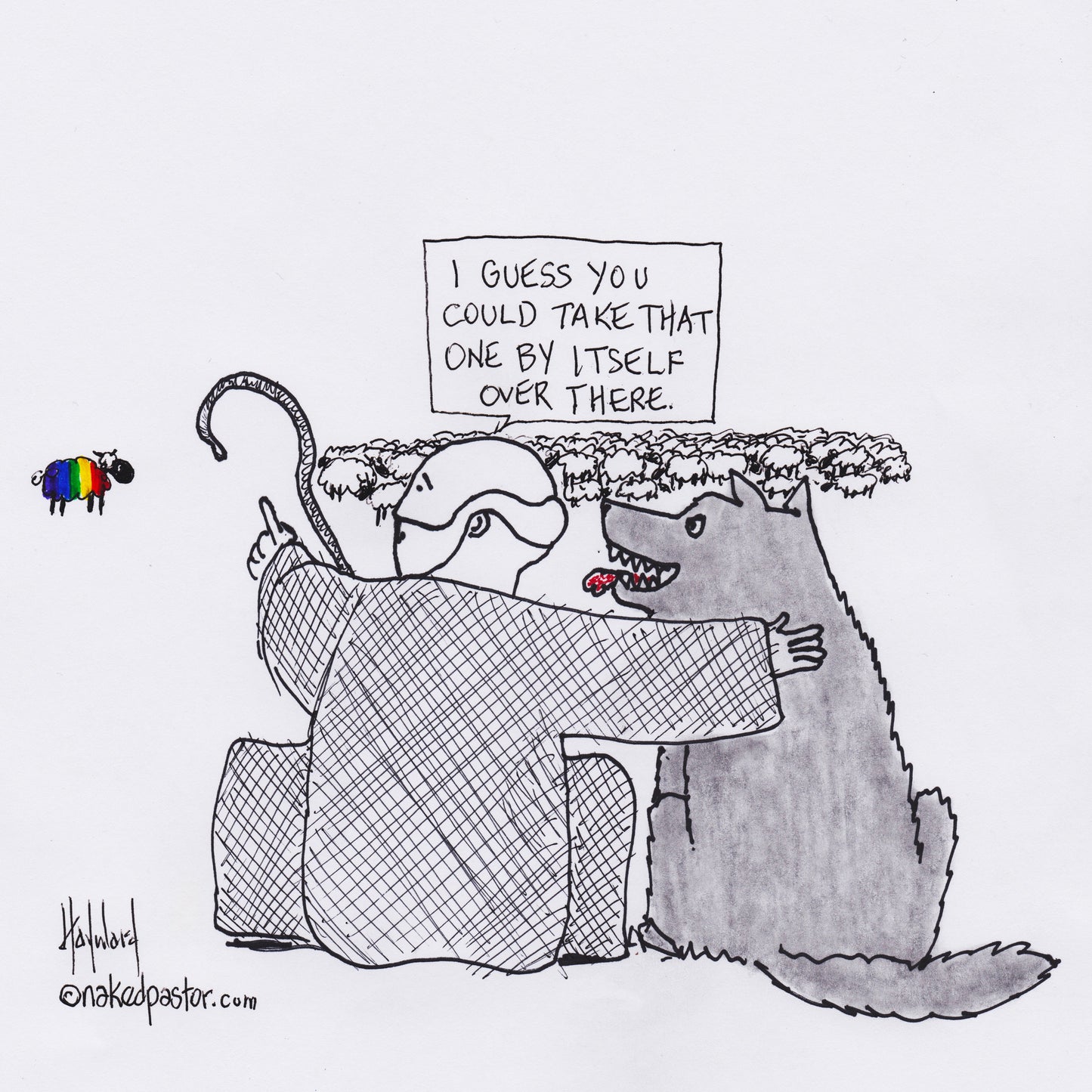 Vulnerable LGBTQ Digital Cartoon
