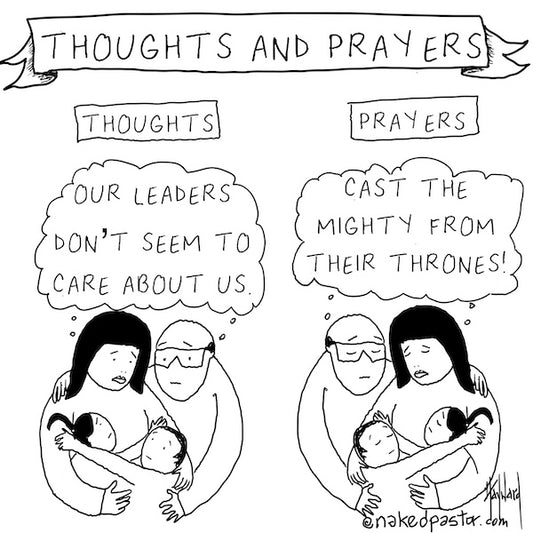 Thoughts and Prayers Digital Cartoon