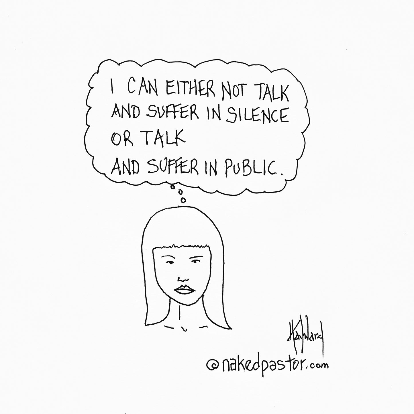 To Talk or Not to Talk Digital Cartoon