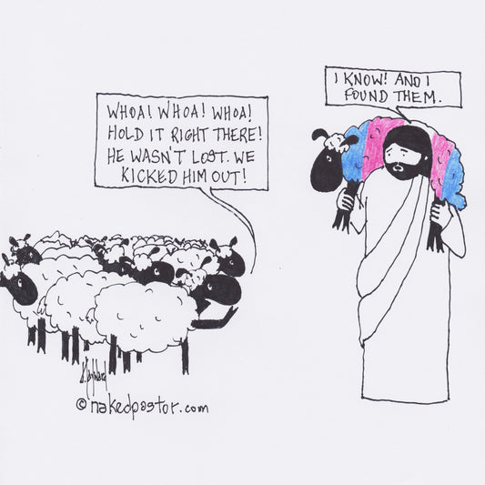 Transgender Lamb Him/Them Digital Cartoon - by nakedpastor