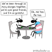 Transgender and Friendship Digital Cartoon - by nakedpastor