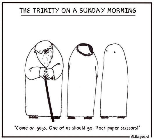 Trinity on a Sunday Morning Digital Cartoon - by nakedpastor