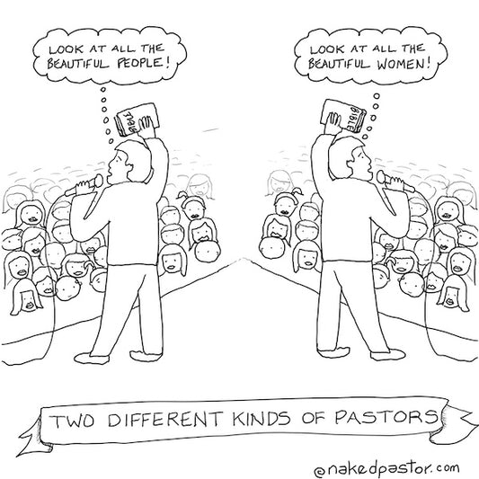 Two Different Kinds of Pastors Digital Cartoon