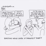 Unequally Yoked Digital Cartoon - by nakedpastor