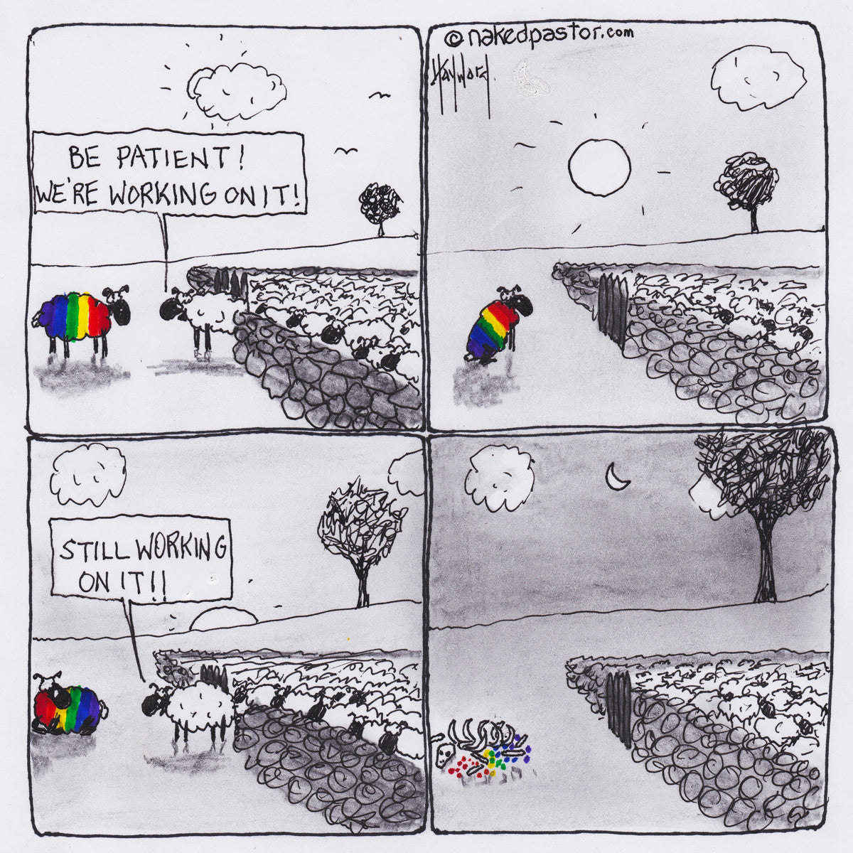 We're Working on It Digital Cartoon - by nakedpastor