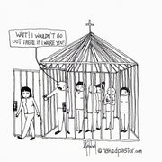 When It's Time to Leave Digital Cartoon - by nakedpastor