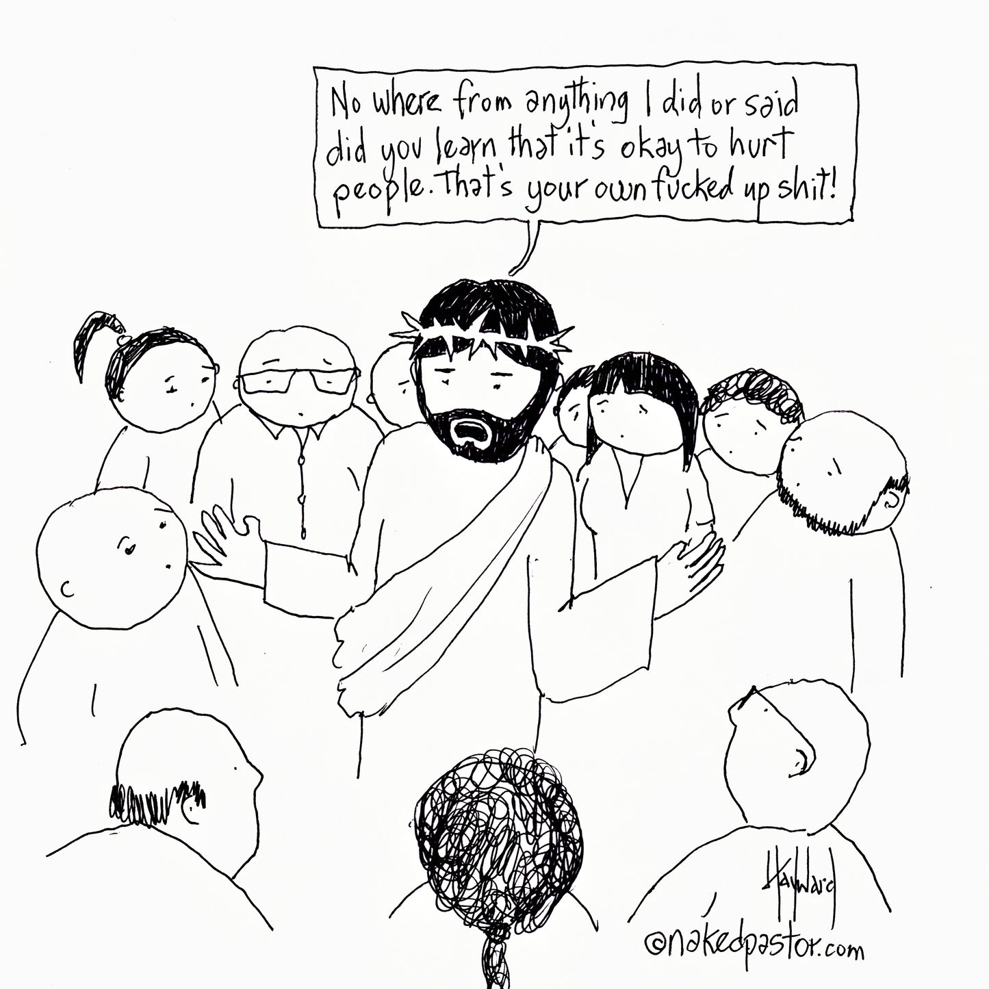 When Jesus Swears Digital Cartoon