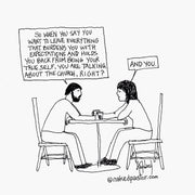When Marriage Doesn't Survive Deconstruction Digital Cartoon - by nakedpastor