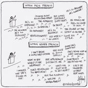 When Men and Women Preach Digital Cartoon - by nakedpastor
