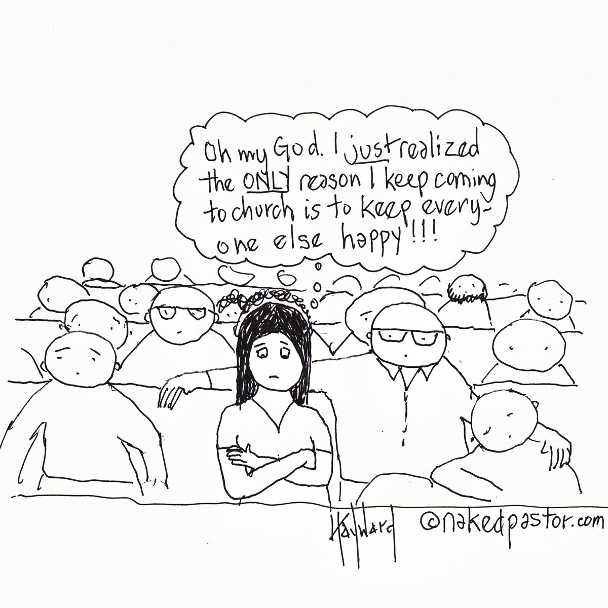 Why Go to Church? Digital Cartoon - by nakedpastor