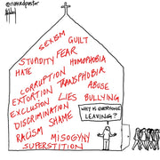 Why is Everyone Leaving Digital Cartoon - by nakedpastor