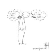 You Can Do It You Suck Digital Cartoon - by nakedpastor