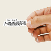 Your Bible Interpretation Sticker - by nakedpastor