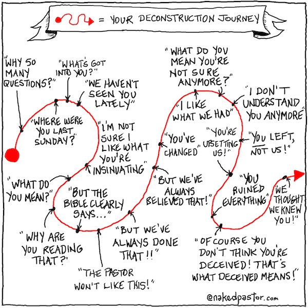 Your Deconstruction Journey Digital Cartoon - by nakedpastor