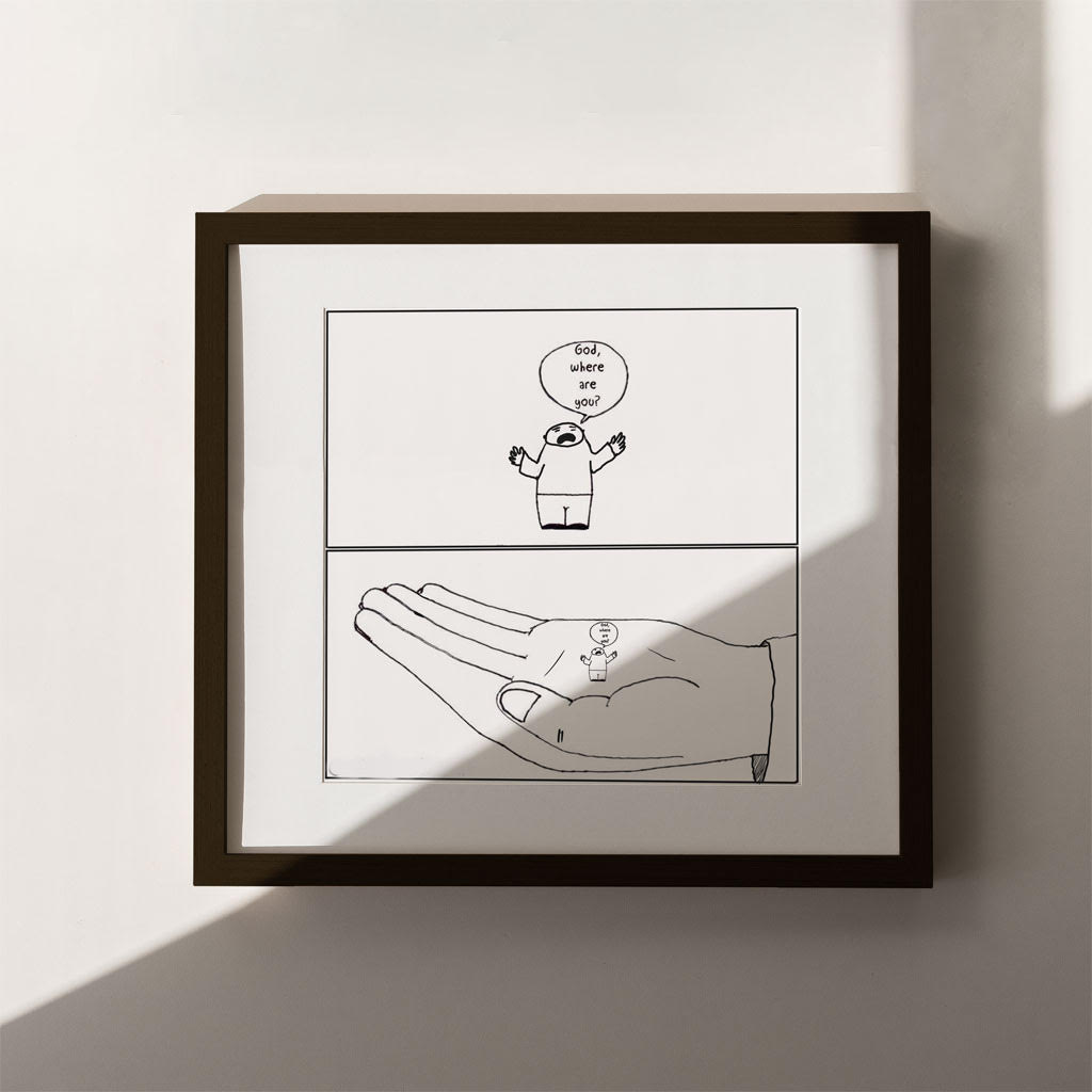 Zoom In Zoom Out Cartoon Print - by nakedpastor