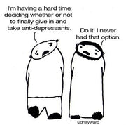 Antidepressants Digital Cartoon - by nakedpastor