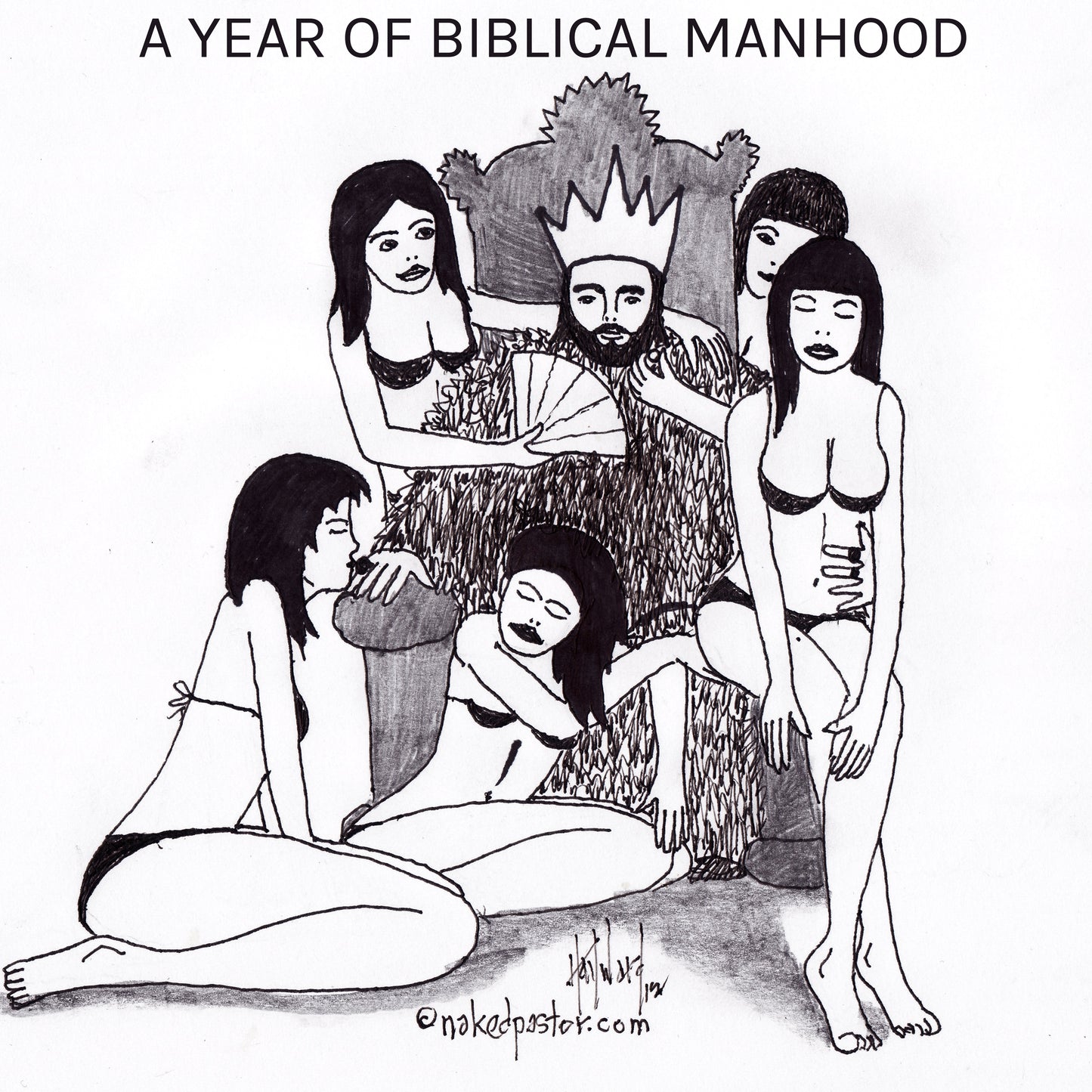A Year of Biblical Manhood Digital Cartoon
