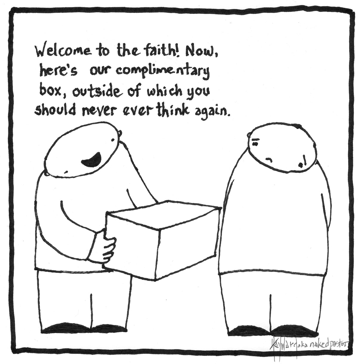 Complimentary Box Digital Cartoon - by nakedpastor