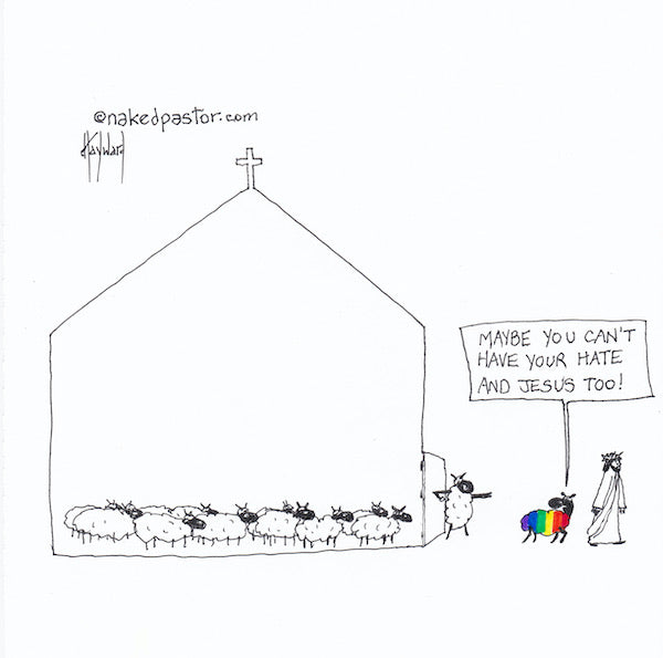 Can't Have Your Hate and Jesus Too Digital Cartoon