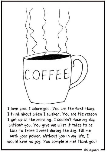 Coffee Prayer Digital Cartoon