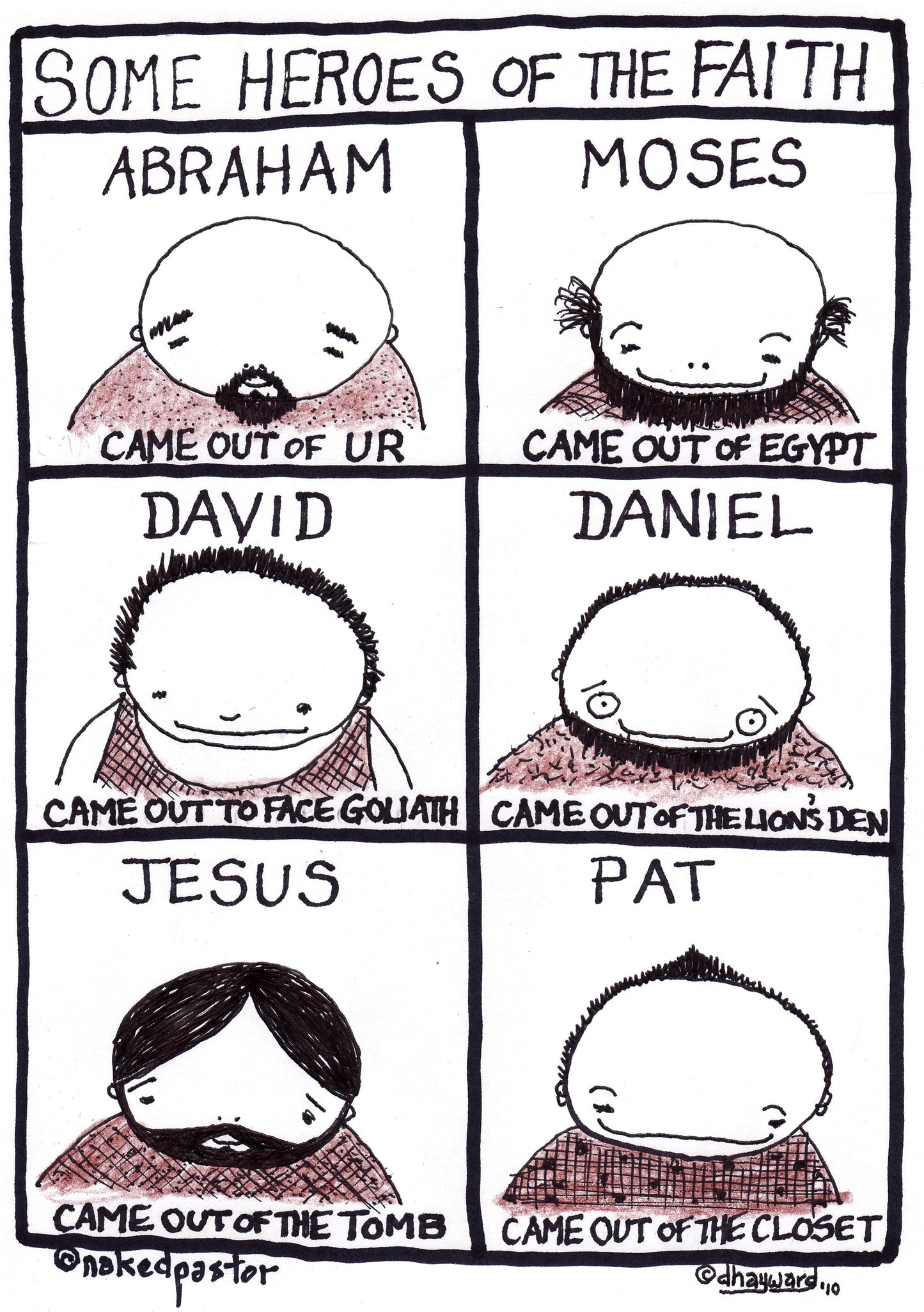 Biblical Heroes Who Came Out Digital Cartoon