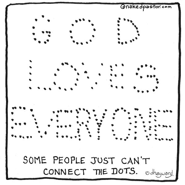 Connect the Dots Digital Cartoon